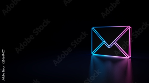 3d icon of envelope photo