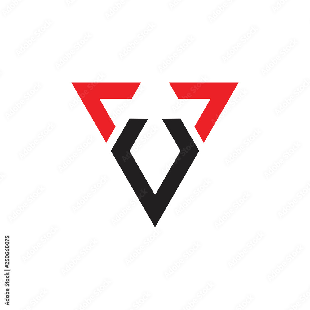 letters v triangle arrows logo vector letters v triangle arrows logo vector