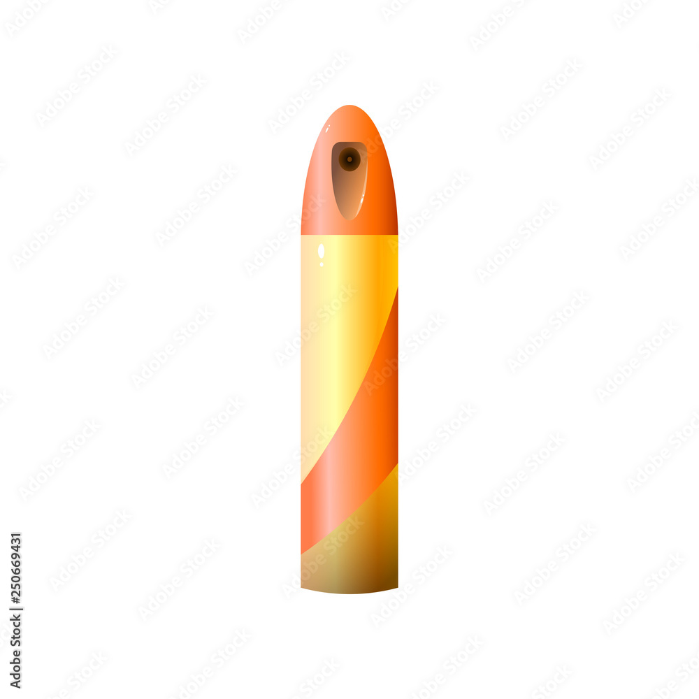 Orange barrel with room deodorizer isolated on white background. Orange barrel with room deodorizer isolated on white background.