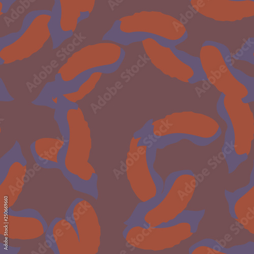 UFO urban camouflage of various shades of red, orange and purple colors