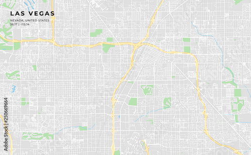 Printable street map of Las Vegas, Nevada