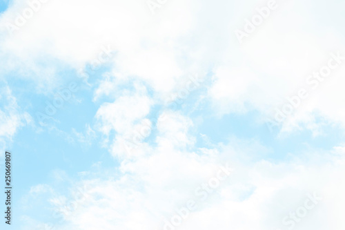 Blue sky with clouds. Copy space. Place for text