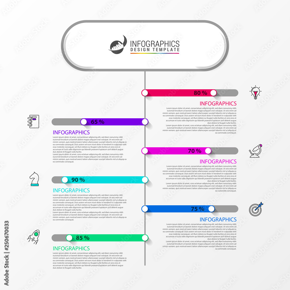 Infographic design template. Creative concept with 6 steps Infographic design template. Creative concept with 6 steps