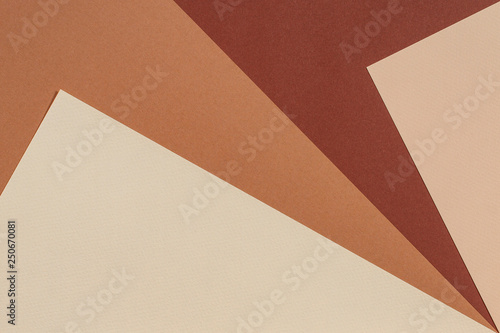 Abstract geometric paper texture background. Beige, brown yellow pastel trendy colors