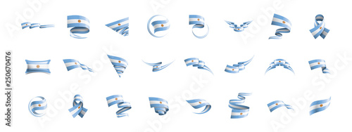 Argentina flag, vector illustration on a white background