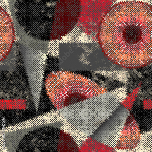 Imitation of a texture of rough canvas. Seamless pattern.