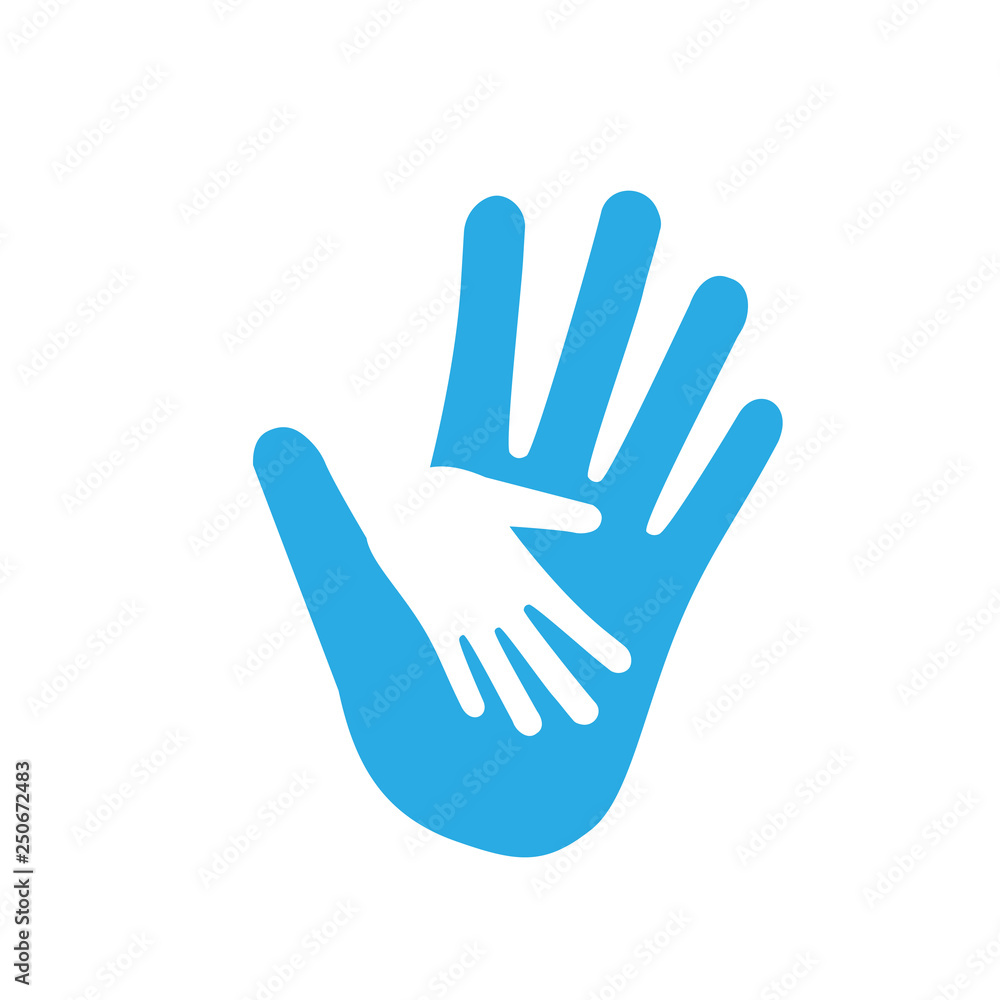 Hand, charity, caring, icon. Vector illustration, flat design. Hand, charity, caring, icon. Vector illustration, flat design.