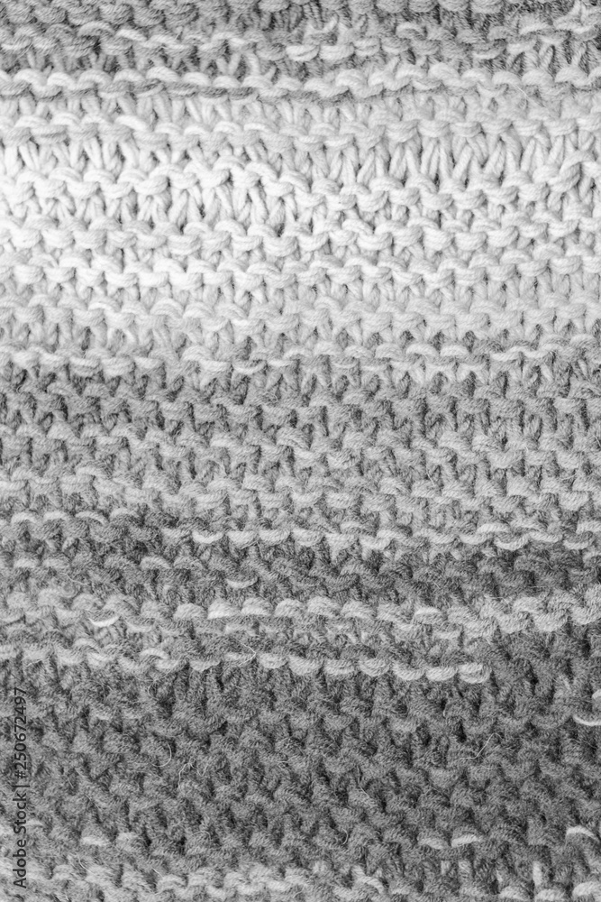 Knitted background in black and white