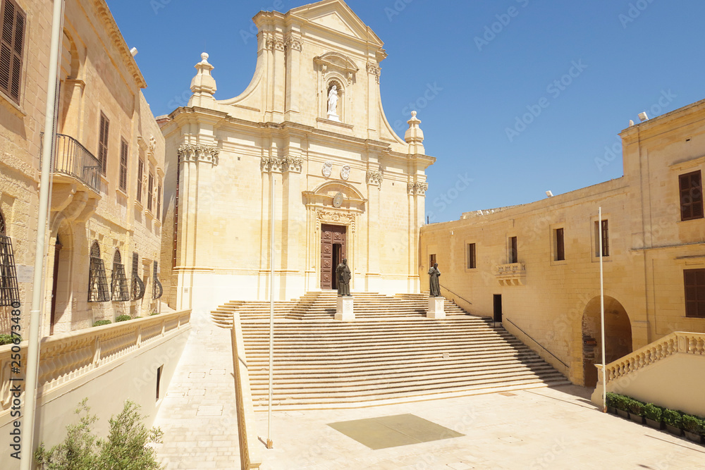 Cathedral of Assumption in the citadel of Victoria (Rabat), Gozo island, Malta