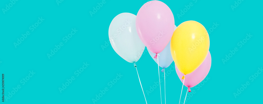 Bunch of colorful balloons on background - copy space Bunch of colorful balloons on background - copy space