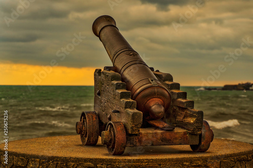 Cannon, Dunlaoghaire, Republic of Ireland.  photo