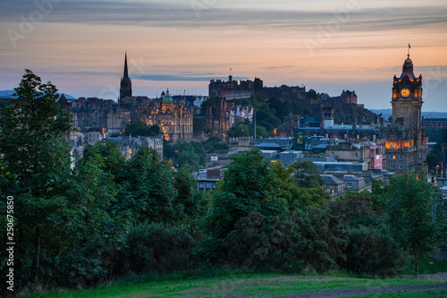 sunset Edinburgh cityview 