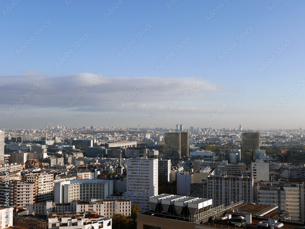 veduta panoramica della città di parigi