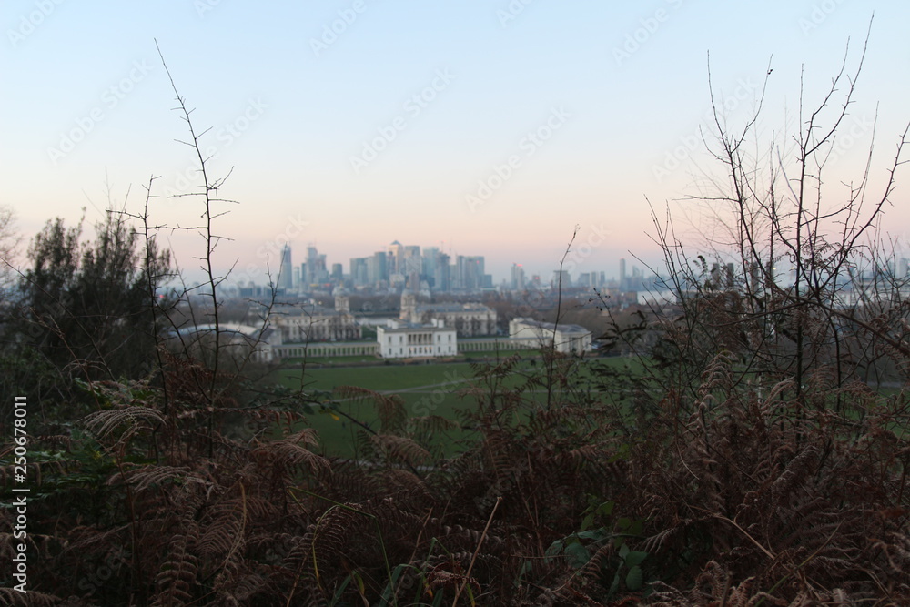The viewer on London from Greenwich observotory The viewer on London from Greenwich observotory