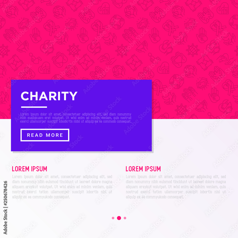 Charity concept with thin line icons: donation, save world, reunion, humanitarian aid, ribbon, medical support, charity to disabled people, life saving. Vector illustration, print media template. Charity concept with thin line icons: donation, save world, reunion, humanitarian aid, ribbon, medical support, charity to disabled people, life saving. Vector illustration, print media template.