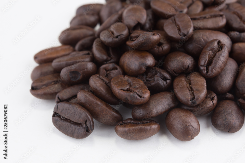 Stack of coffee beans Stack of coffee beans