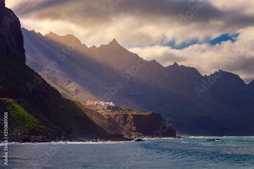 Coast of the natural park of Anaga, declared a Biosphere Reserve by Unesco, island of Tenerife, Canary Islands, Spain photo