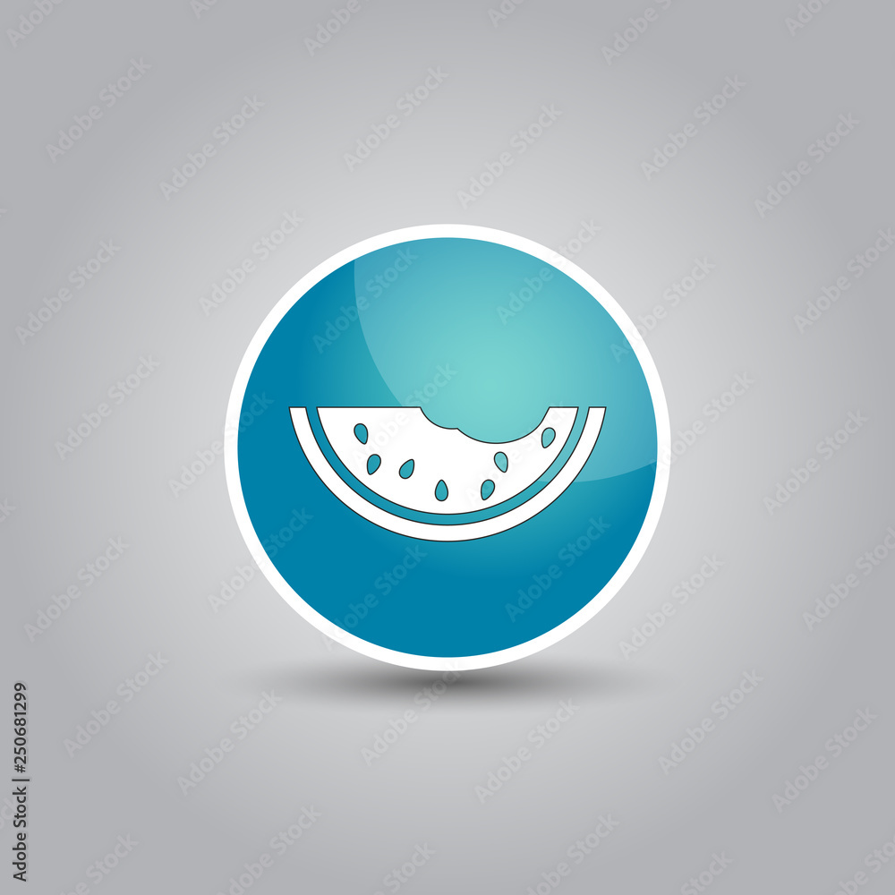Obraz premium Watermelon summer vector icon