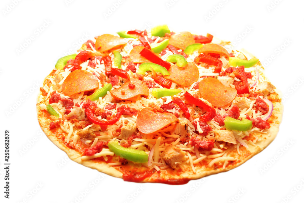 Pepperoni & Sweet Pepper Pizza Ready to Be Baked Pepperoni & Sweet Pepper Pizza Ready to Be Baked