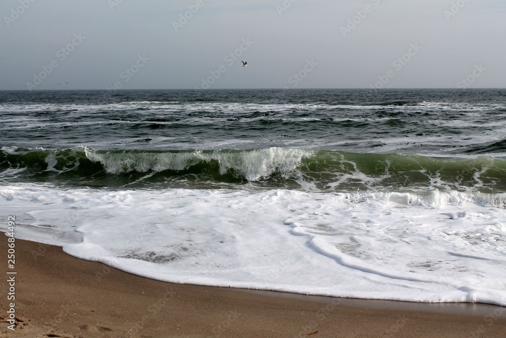 beautiful sea view with strong sea waves