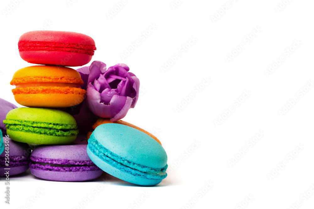 Cake macaron or macaroon isolated on white Cake macaron or macaroon isolated on white