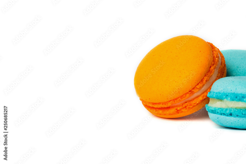 Cake macaron or macaroon isolated on white Cake macaron or macaroon isolated on white