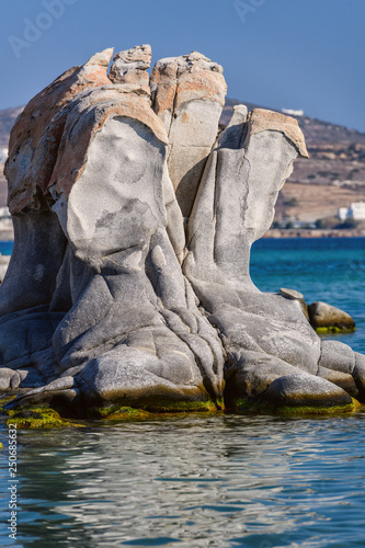 Famous Kolymbitres beach and big stones in Paros, Greece. Cyclades island photo