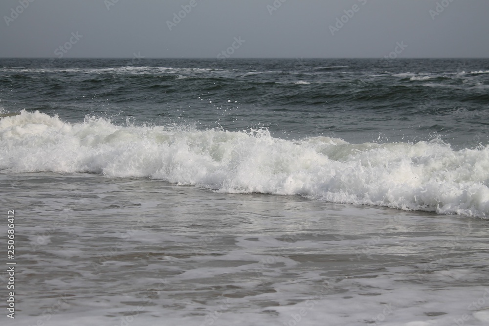 beautiful sea view with strong sea waves