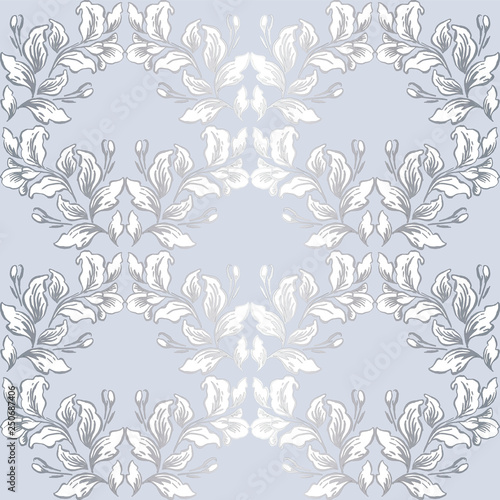 Vintage baroque pattern seamless vector in classic flower graphic style background for backdrop, template, cover page design, fabric,textile. Fashionable background,modern seamless pattern.Damask. 