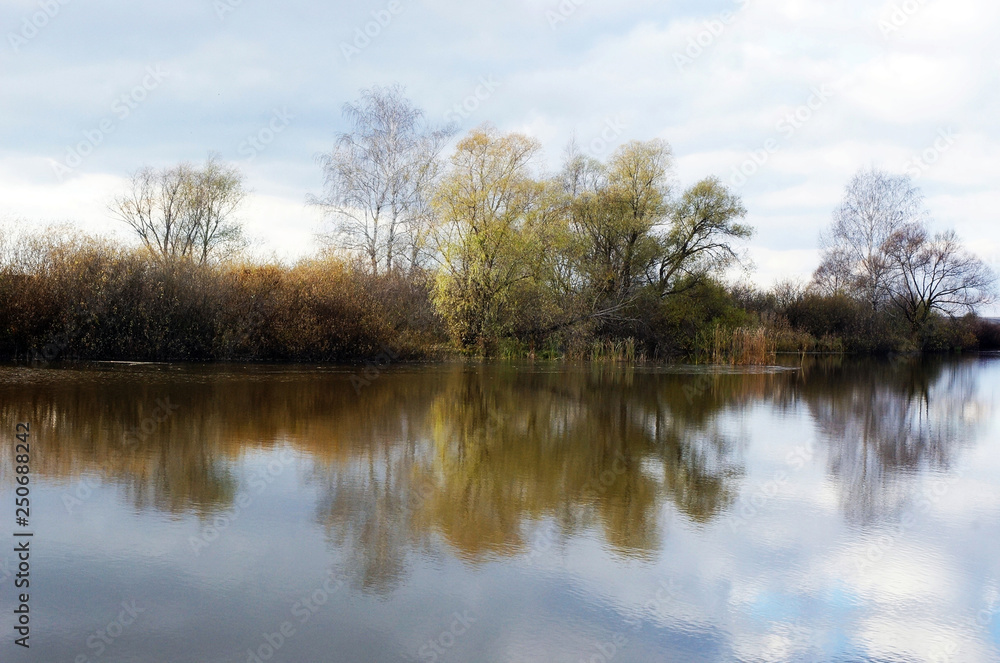 spring lake on a Sunny day