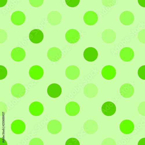 Polka dots seamless pattern vector, green colors
