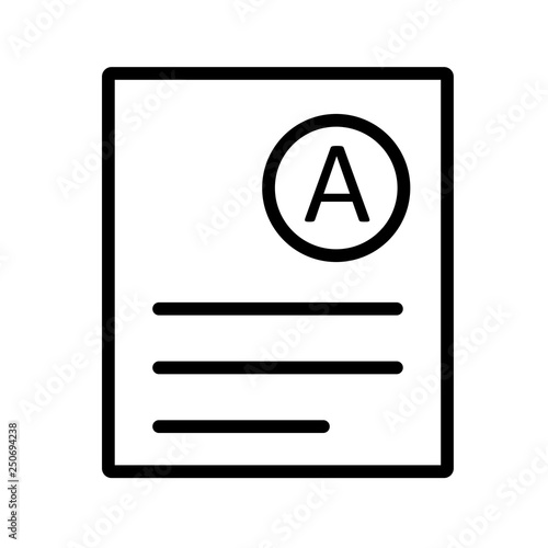 Vector A Grade Icon