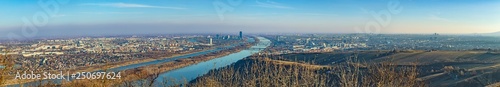 Photography panoramic view to skyline of Vienna