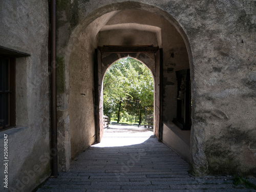 details of the Brunico castle  summer period in the Alto Adige area