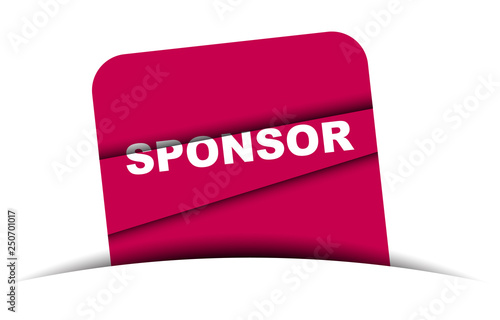 red vector banner sponsor