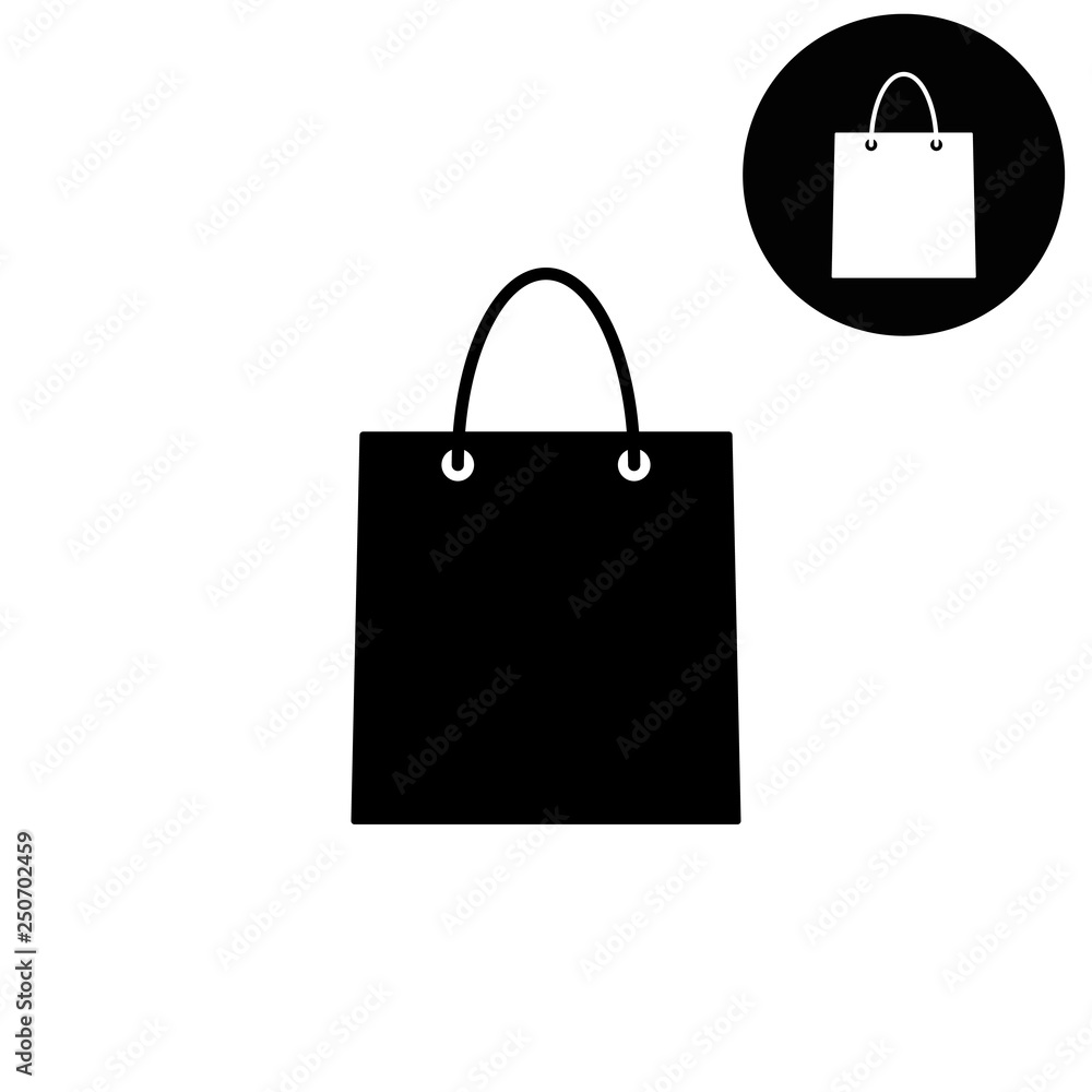 shopping bag - white vector icon shopping bag - white vector icon