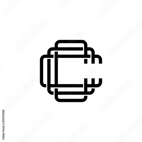 triple c monogram ccc letter hipster lettermark logo for branding or t shirt design