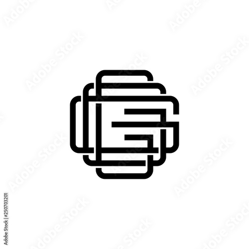 triple g monogram ggg letter hipster lettermark logo for branding or t shirt design
