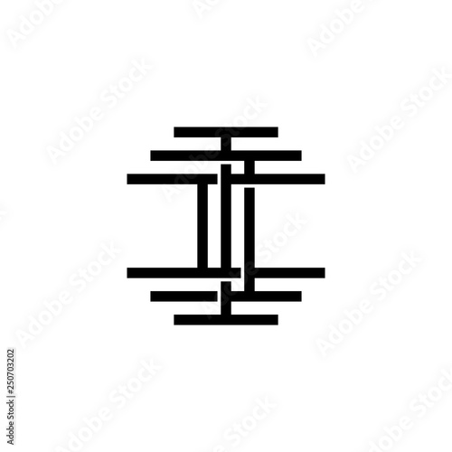 triple i monogram iii letter hipster lettermark logo for branding or t shirt design