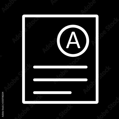 Vector A Grade Icon