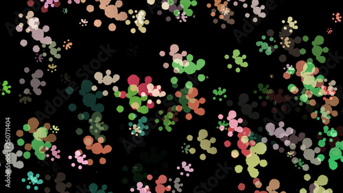 Background with paint. Divorces and drops. Periwinkles.