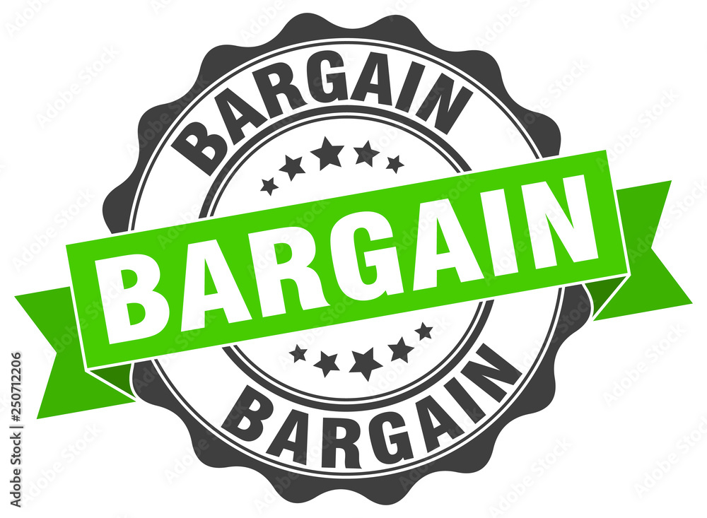 Fototapeta premium bargain stamp. sign. seal