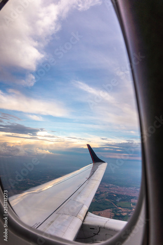 vista da janela do avião