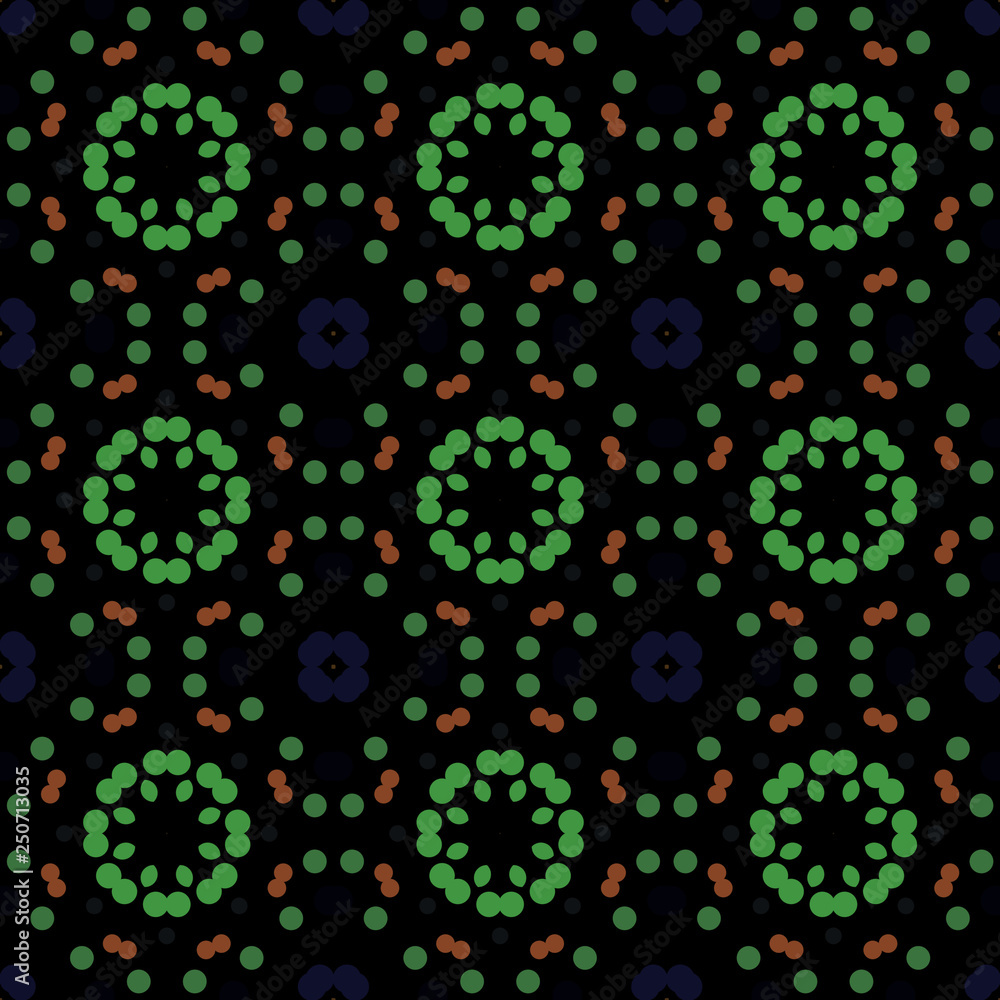 Seamless abstract pattern background with a variety of colored circles. Seamless abstract pattern background with a variety of colored circles.