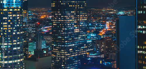 Fototapeta View of Downtown Los Angeles, CA buildings
