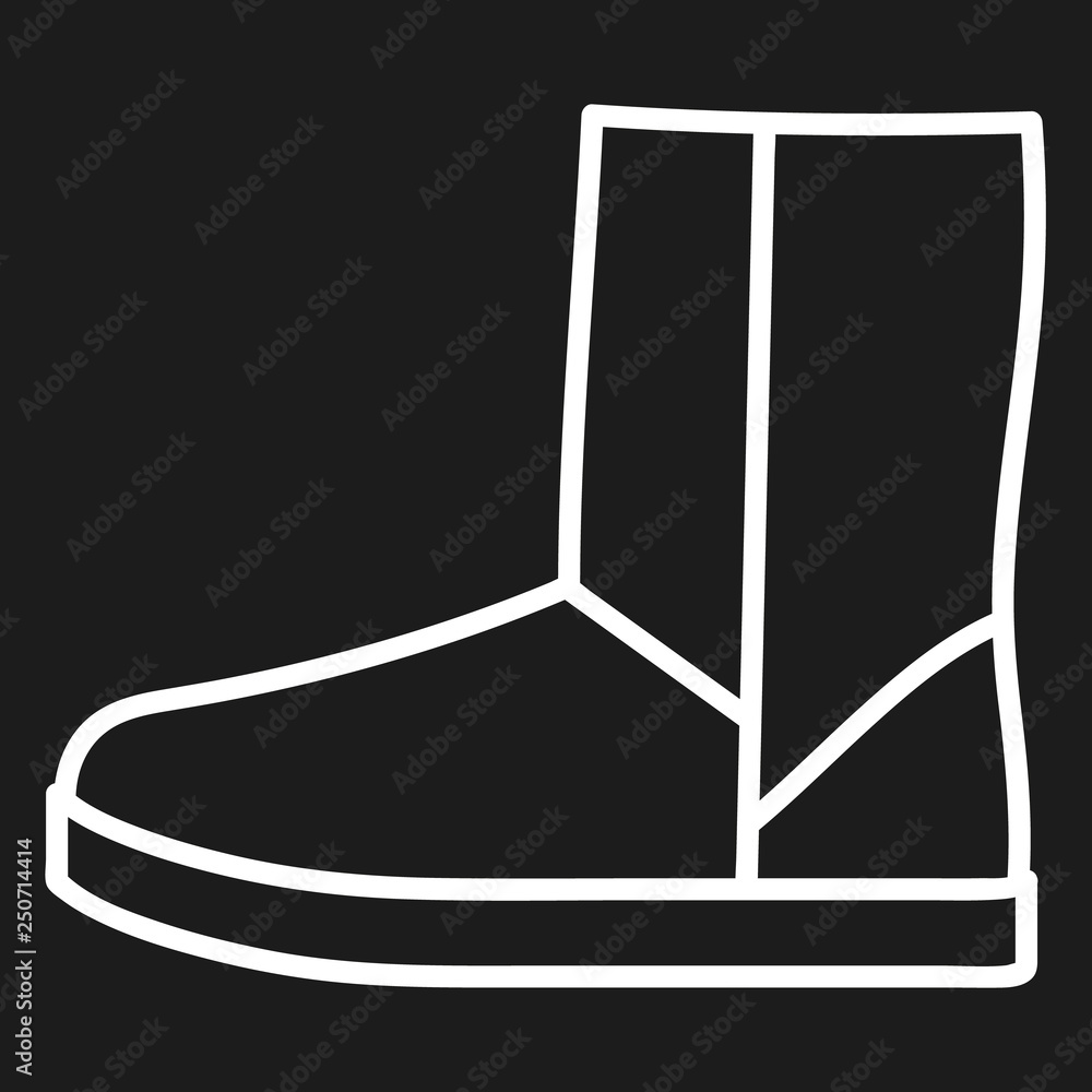 Women's shoe outlined icon in dark background