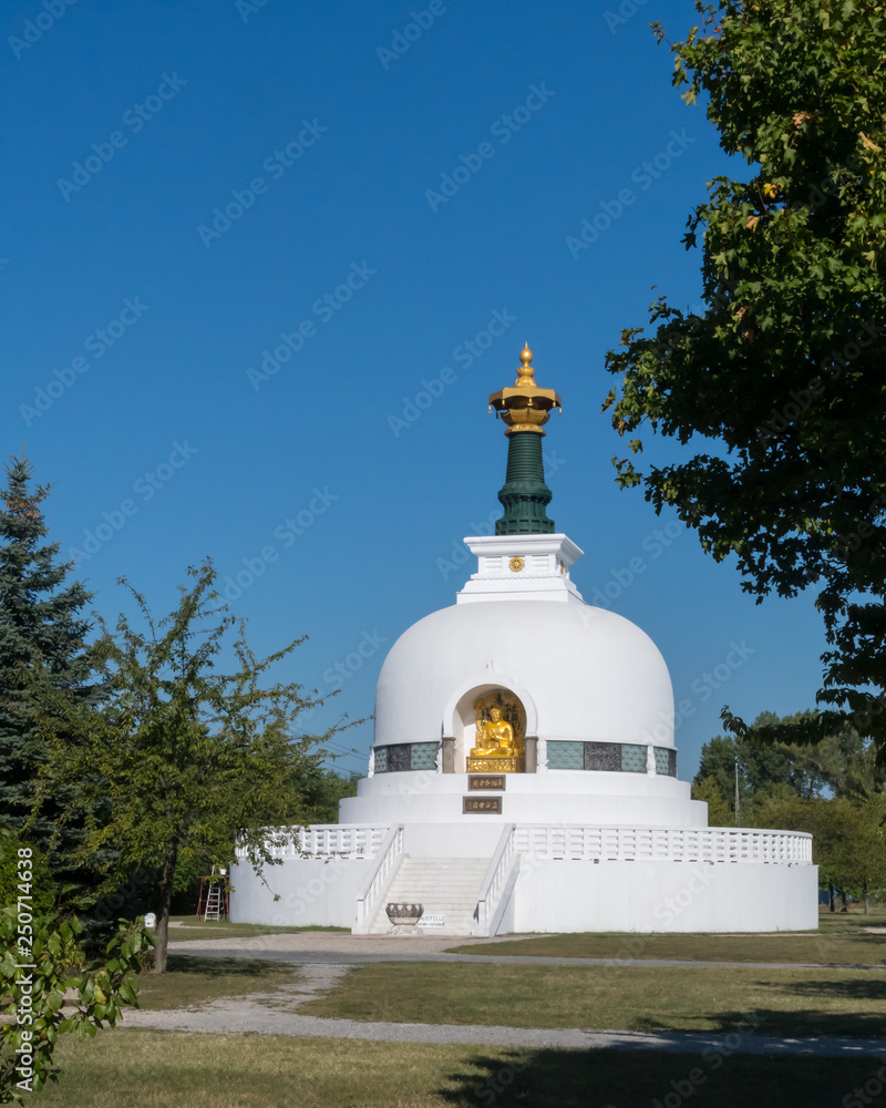 The peace pagoda in Vienna on a sunny day in summer The peace pagoda in Vienna on a sunny day in summer