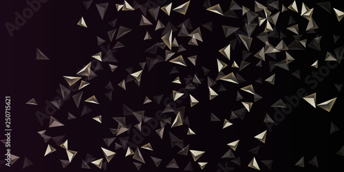 Triangle background. Abstract composition of triangular crystals.