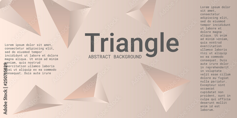 Fototapeta premium Triangle background. Abstract composition of triangular crystals.