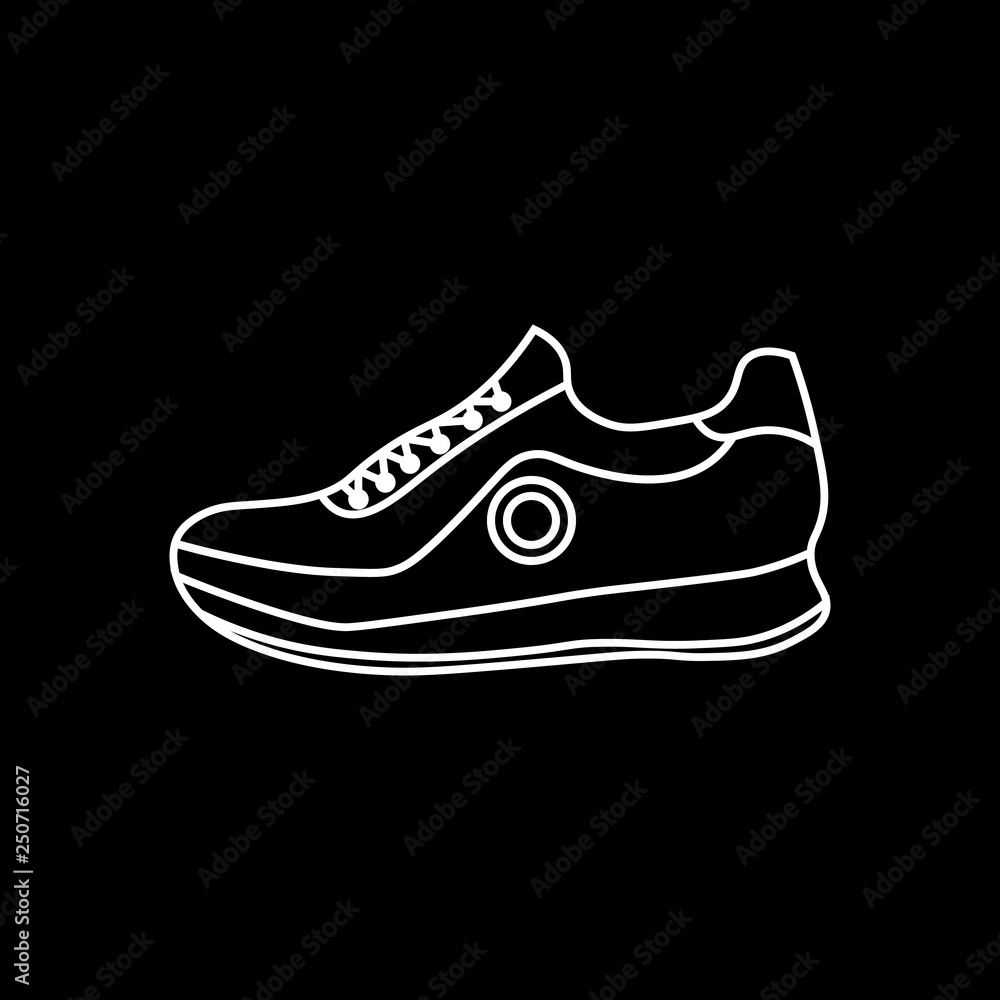 Running sneakers shoes line and glyph icon, fitness and sport vector graphics Running sneakers shoes line and glyph icon, fitness and sport vector graphics